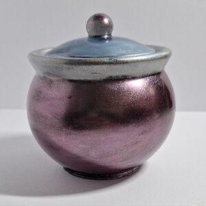Elegant Metallic Jar with Lid